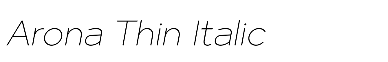 Arona Thin Italic